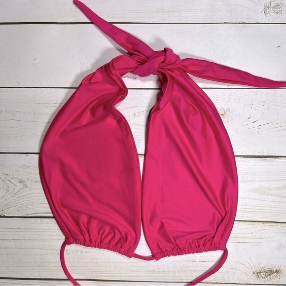 Monica Hansen | Money Maker Halter Bikini Top In Azalea Pink | M - Picture 13 of 15